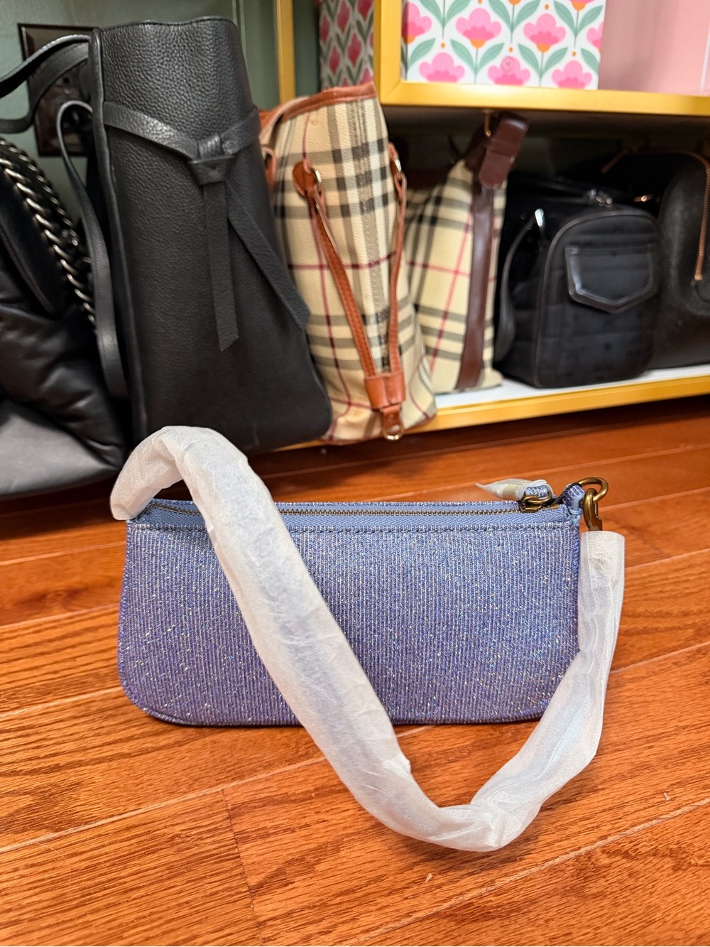 Kurt Geiger London Lavendar Glitter Mini Shoulder Bag - Picture 5 of 5